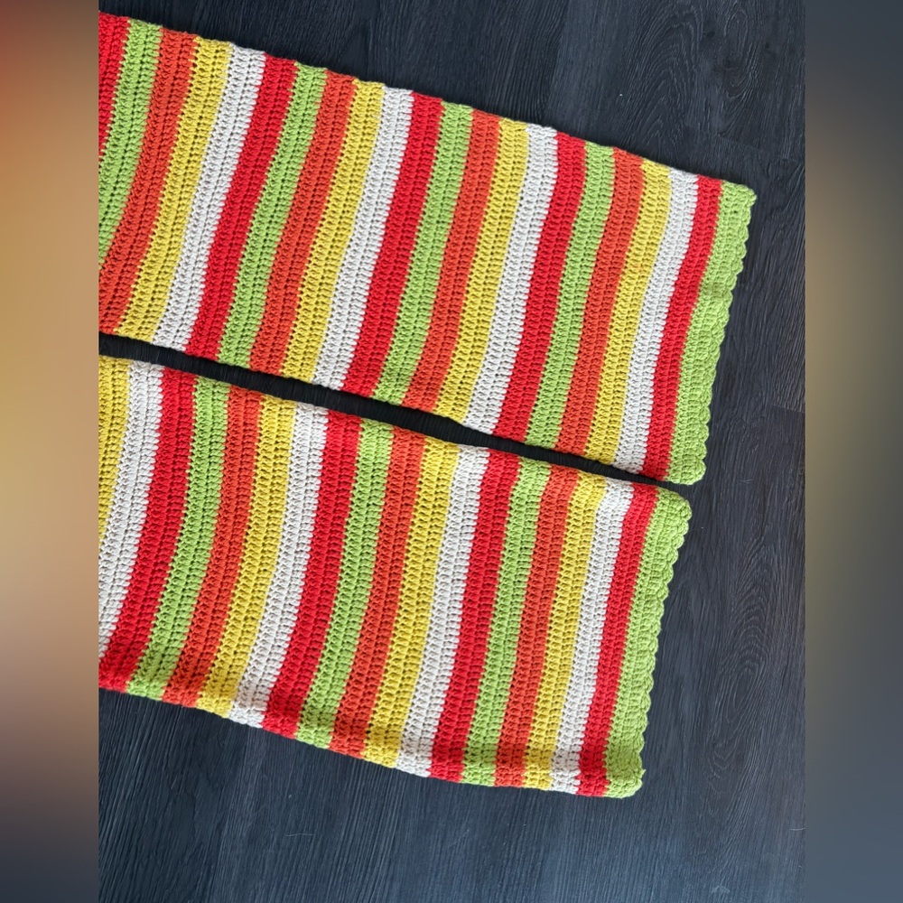 REVOLVE Striped Crochet Halter Jumpsuit in Lime, Red, Yellow & Cream - Picture 3 of 9